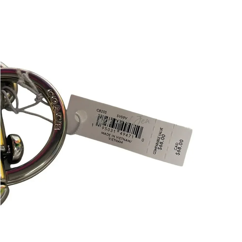 Coach Mirror Bag Charm With Mystical Floral Print